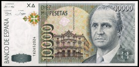 1992. 10000 pesetas. (Ed. E11a) (Ed. 485a). 12 de octubre, Juan Carlos I. Serie 1X. S/C.