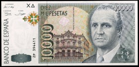 1992. 10000 pesetas. (Ed. E11a) (Ed. 485a). 12 de octubre, Juan Carlos I. Serie 2P. S/C.