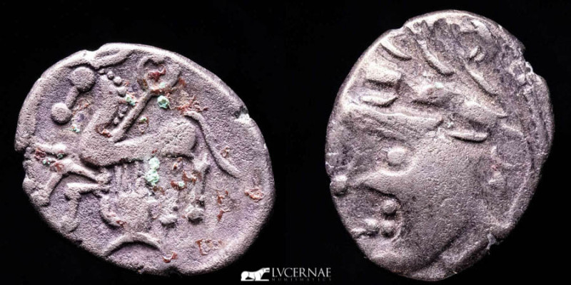 Celtic Coins, South Gaul. Santons billon drachm (2,27 g. 17 mm.) Minted between ...