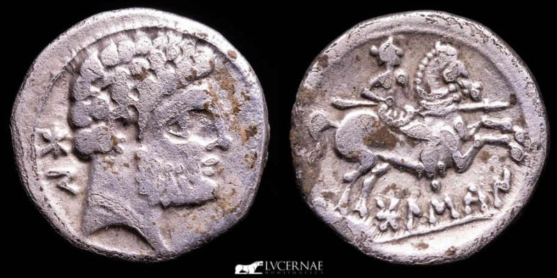 Ancient Hispania - Bolskan (Huesca, northern Spain). celtiberian silver denarius...