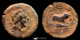 Celtitan As 22,76 g. 31 mm. Peñaflor (Sevilla) 50 B.C. gVF