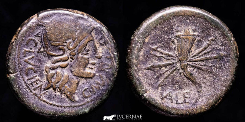 Ancient Hispania. Valentia (Valencia), bronze as (19,02 g. 29 mm.). Minted betwe...