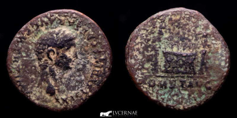 Roman Empire - Claudius (41-54 A.D.) bronze quadrans (3.40 g. 19 mm.) minted in ...