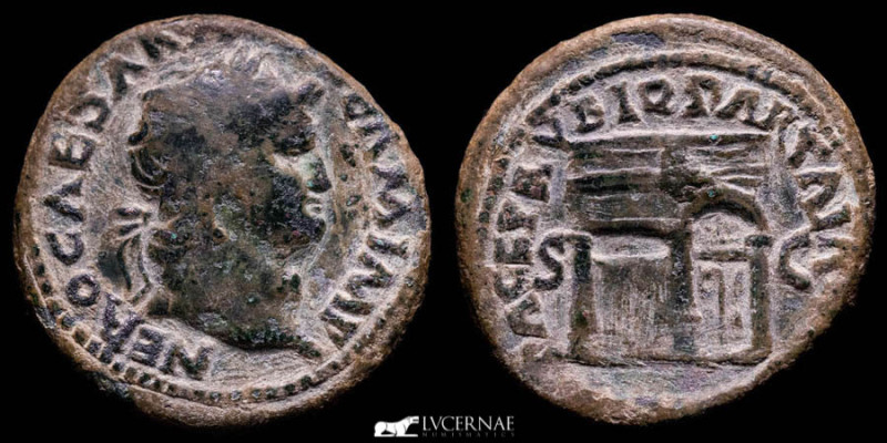 Roman Empire - Nero (54-68 AD) Æ As (10,53 g, 27 mm.). Rome, AD 65. 

NERO CAESA...