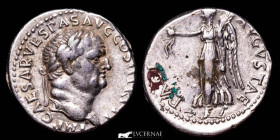 Vespasian Silver Denarius 3.46 g., 17 mm. Ephesus 70 A.D. Near extremely fine