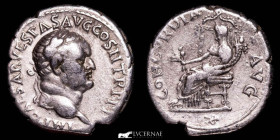 Vespasian Silver Denarius 3.32 g., 17 mm. Ephesus 70 A.D. Good very fine