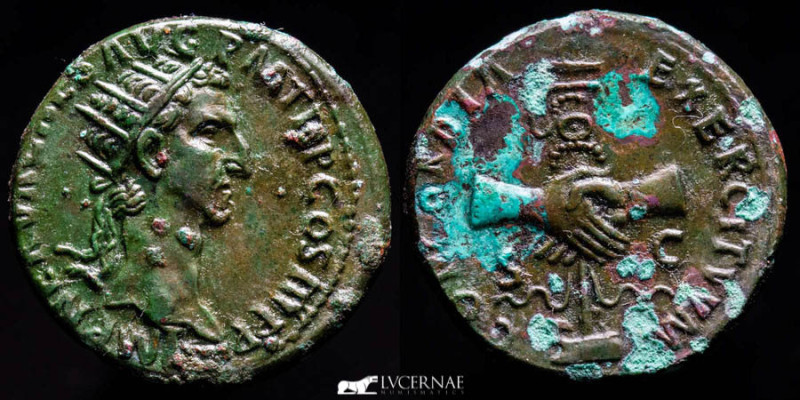 Roman Empire - Nerva (96-98 A.D.). Bronze dupondius (12,03 g., 27 mm.). Rome min...