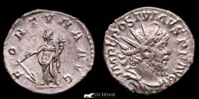 Postumus silver Antoninianus 3,46 g. 20 mm. Trier 266 AD extremely fine