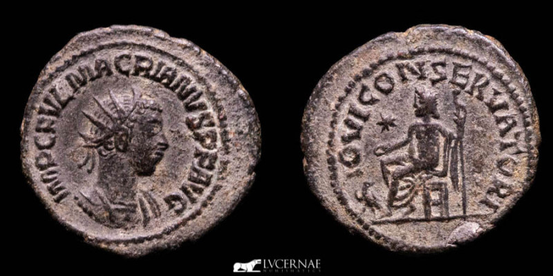 Roman Empire - Macrinus (260-261 A.D.) Silver antoninianus (3,82 g. 22 mm.). Min...