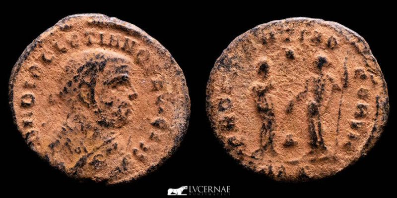 Roman Empire - Diocletian, Bronze Follis (2.83 g. 22 mm.), abdication commemorat...