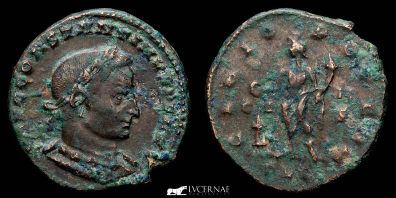 Constantine I
Lyons, 
AE follis, (26 mm, 7.55 g.) 

IMP C CONSTANTINVS PF AVG, l...