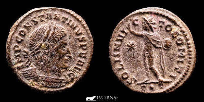 Constantine I - Ae Follis (3,70 g., 21 mm.). Ticinum, AD 314. 

IMP CONSTANTINVS...