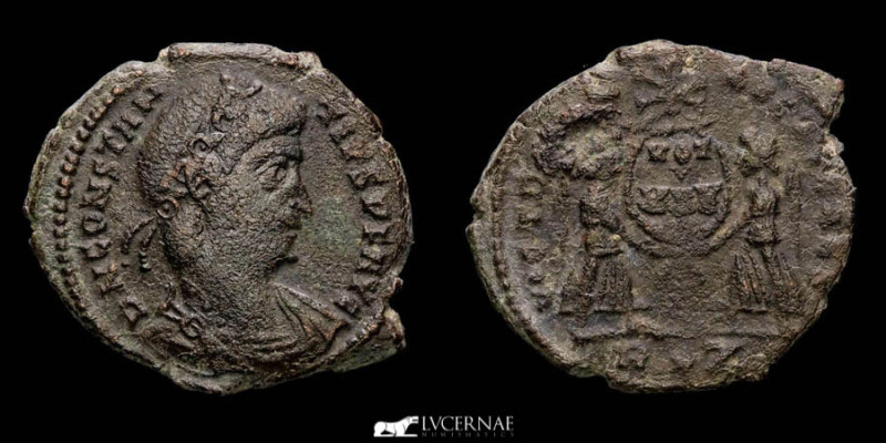 Roman Empire - Hybrid Maiorina:

Obverse : Constantius II D N CONSTANTIVS P F AV...