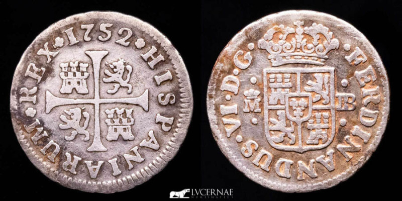 Spain - Fernando VI (1746-1759) 1/2 real silver, minted in the year 1752, in the...