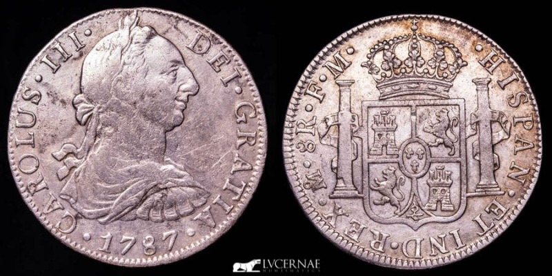 Spain - Carlos III (1759-1788) 

8 Reales silver coin (26,77 g. 39 mm.) 1787, Me...