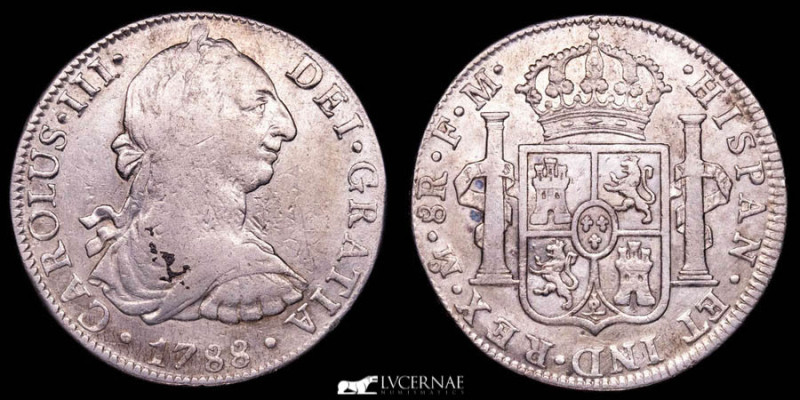 Spain - Carlos III (1759-1788) 

8 Reales silver coin (26,67 g. 39 mm.) 1788, Me...