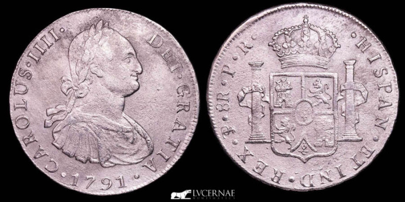 Spain - Carlos IV (1788 - 1808) 

Silver 8 reales coin (26,30 g. 42 mm.), minted...