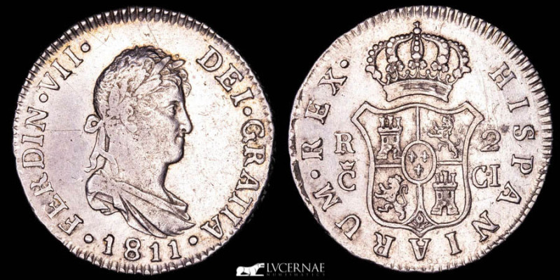 Spain. Fernando VII (1808 (1813) - 1833) 

Silver 2 Reales, Cádiz (crowned 'C') ...