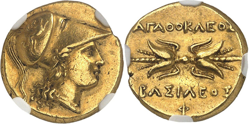 GRÈCE ANTIQUE - GREEK
Sicile, Syracuse, Agathoclès (317-289 av. J.-C.). Statère ...