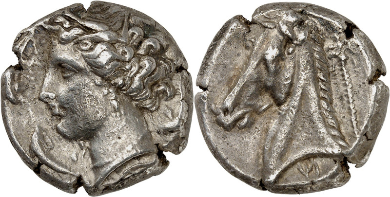 GRÈCE ANTIQUE - GREEK
Sicile, émissions siculo-puniques. Tétradrachme ND (320-30...