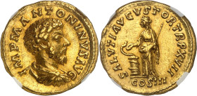 EMPIRE ROMAIN - ROMAN
Marc Aurèle (161-180). Aureus 162-163, Rome.
Av. IMP M ANTONINVS AVG. Buste drapé et cuirassé à droite, la tête nue. 
Rv. SALVTI...