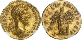 EMPIRE ROMAIN - ROMAN
Lucius Verus (161-169). Aureus 163-164, Rome.
Av. L VERVS AVG ARMENIACVS. Buste à droite, lauré, drapé et cuirassé. 
Rv. TR P II...
