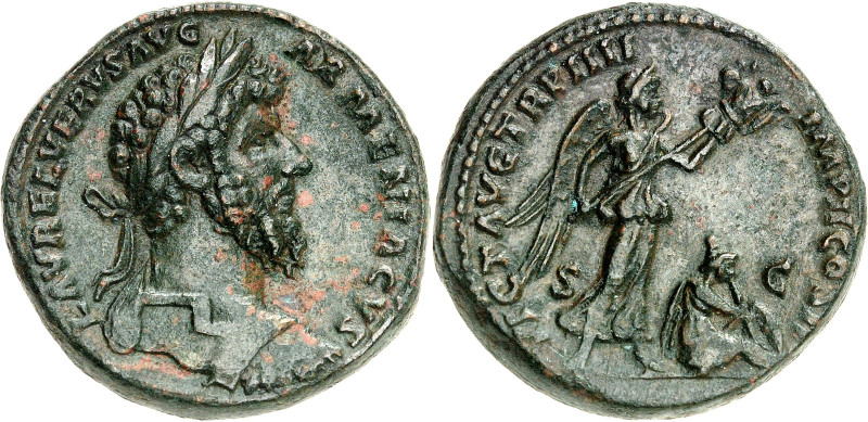 EMPIRE ROMAIN - ROMAN
Lucius Verus (161-169). Sesterce ND (163-164), Rome.
Av. L...