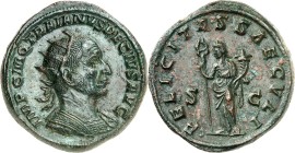 EMPIRE ROMAIN - ROMAN
Trajan Dèce (249-251). Double sesterce 249-251, Rome.
Av. IMP C M Q TRAIANVS DECIVS AVG. Buste radié à droite, drapé et cuiras...