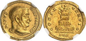 EMPIRE ROMAIN - ROMAN
Constantin Ier (307-337). Aureus ou solidus, consécration de Constance Ier ND (310-313), Trèves.
Av. DIVVS - CONSTANTIVS. Tête n...
