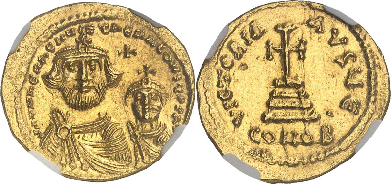 EMPIRE BYZANTIN - BYZANTINE
Héraclius et Héraclius Constantin (613-641). Solidus...