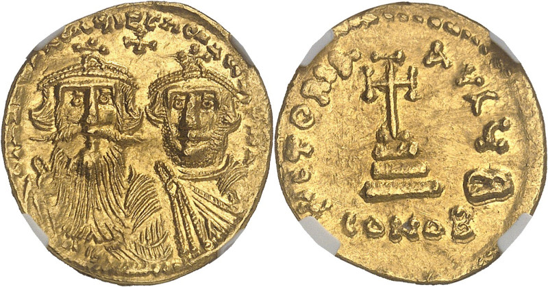 EMPIRE BYZANTIN - BYZANTINE
Héraclius et Héraclius Constantin (613-641). Solidus...