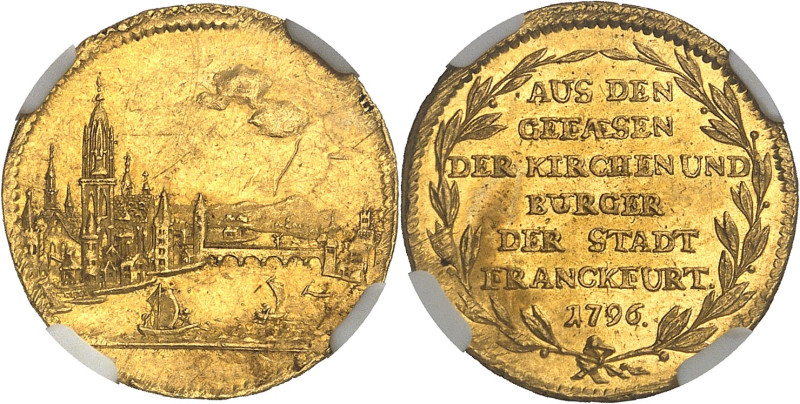 ALLEMAGNE - GERMANY
Francfort (ville libre de). Ducat, contribution de l’Église ...