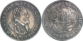 AUTRICHE - AUSTRIA
Ferdinand II (1619-1637). Thaler 1625, Vienne.
Av. FERDINANDVS. II. D. G. - R. IM. S. A. G. H. BO. REX. Buste lauré, cuirassé et dr...