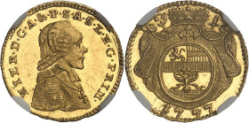 AUTRICHE - AUSTRIA
Salzbourg (évêché de), Jérôme de Colloredo (1772-1803). 1/4 de ducat, aspect Flan bruni (PROOFLIKE) 1777, Vienne.
Av. HIER. D. G. A...