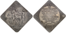 AUTRICHE - AUSTRIA
François-Joseph Ier (1848-1916). Médaille-klippe, 40e anniversaire de règne de l’Empereur, célébration par la Société Numismatique ...