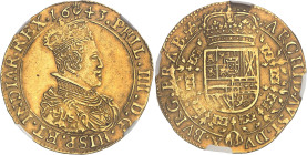 BELGIQUE - BELGIUM
Brabant (duché de), Philippe IV (1621-1665). Double souverain 1643, Anvers.
Av. PHIL. IIII. D. G. HISP. ET. INDIAR. REX (date) (ate...