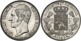BELGIQUE - BELGIUM
Léopold Ier (1831-1865). 2 francs 1849, Bruxelles.
Av. LEOPOLD PREMIER ROI DES BELGES. Tête nue à gauche, au-dessous signature L. W...