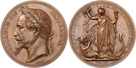 COCHINCHINE - COCHINCHINA
Second Empire / Napoléon III (1852-1870). Médaille, expédition de Chine et Cochinchine de 1860 à 1862, par A. Borrel 1869, P...