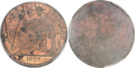 COCHINCHINE - COCHINCHINA
IIIe République (1870-1940). Essai de frappe uniface d’avers, au module 20 cent(ièmes), sur flan en bronze, Frappe spéciale ...