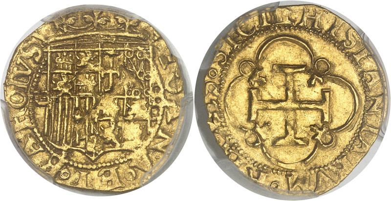 ESPAGNE - SPAIN
Jeanne et Charles (1504-1555). Écu ND (avant 1550) D-S, S, Sévil...
