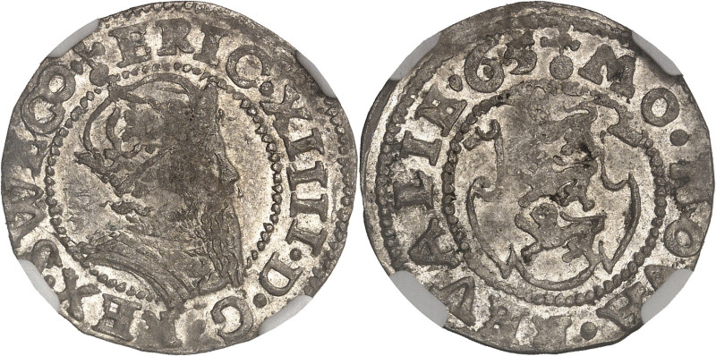 ESTONIE - ESTONIA
Livonie, Éric XIV de Suède (1560-1568). Ferding (1/4 mark), 7...