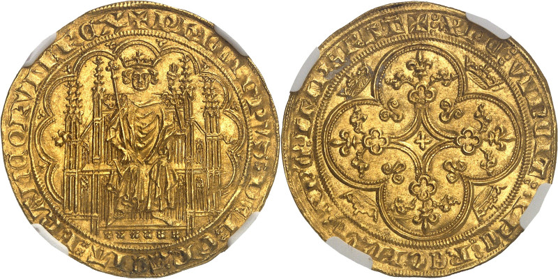 FRANCE / CAPÉTIENS - FRANCE / ROYAL
Philippe VI (1328-1350). Chaise d’or ND (134...