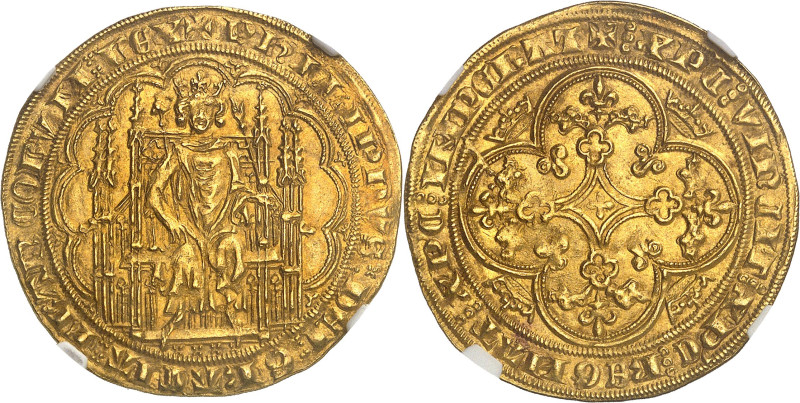 FRANCE / CAPÉTIENS - FRANCE / ROYAL
Philippe VI (1328-1350). Chaise d’or ND (134...