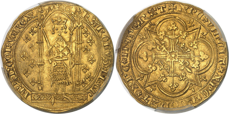 FRANCE / CAPÉTIENS - FRANCE / ROYAL
Charles V (1364-1380). Franc à pied ND (1365...