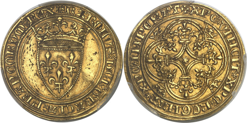 FRANCE / CAPÉTIENS - FRANCE / ROYAL
Charles VI (1380-1422). Écu d’or à la couron...