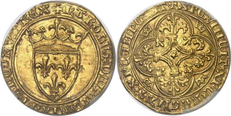 FRANCE / CAPÉTIENS - FRANCE / ROYAL
Charles VI (1380-1422). Écu d’or à la couron...