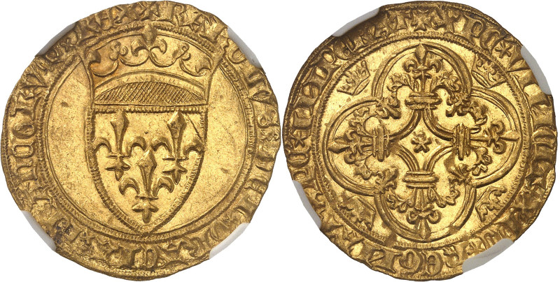 FRANCE / CAPÉTIENS - FRANCE / ROYAL
Charles VI (1380-1422). Écu d’or à la couron...