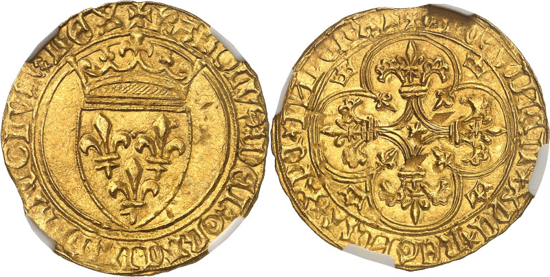 FRANCE / CAPÉTIENS - FRANCE / ROYAL
Charles VI (1380-1422). Écu d’or à la couron...