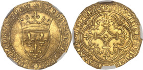 FRANCE / CAPÉTIENS - FRANCE / ROYAL
Charles VI (1380-1422). Écu d’or à la couronne, 4e émission ND (1394-1411), Tournai.
Av. + KAROLVSx DEIx GRACIAx...