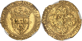 FRANCE / CAPÉTIENS - FRANCE / ROYAL
Charles VII (1422-1461). Écu d’or à la couronne 1er type, 3e émission ND (1424), Toulouse.
Av. +/* KAROLVS: DEI: G...